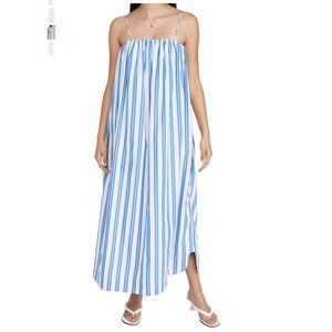 Ganni Stripe Cotton Strap Dress
